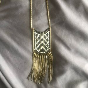 Lucky brand statement beaded boho necklace